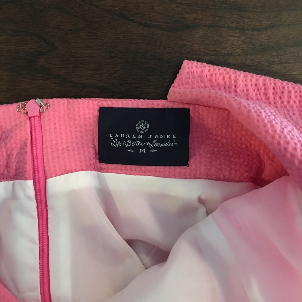 Lauren James Corbin Solid Seersucker Dress in Rose - Picture 5 of 5